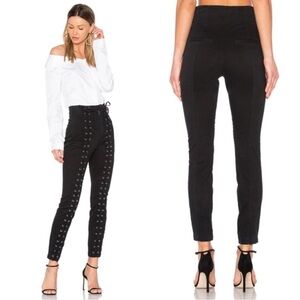 $395 A. L.C. Kingsley Pant Pants ALC Kim Kardashian lace up jeans size 0